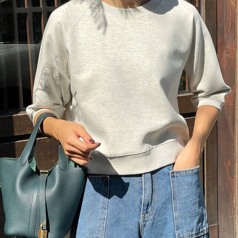 Damen Sweatshirt 3/4-Ärmel Leicht Norvielle