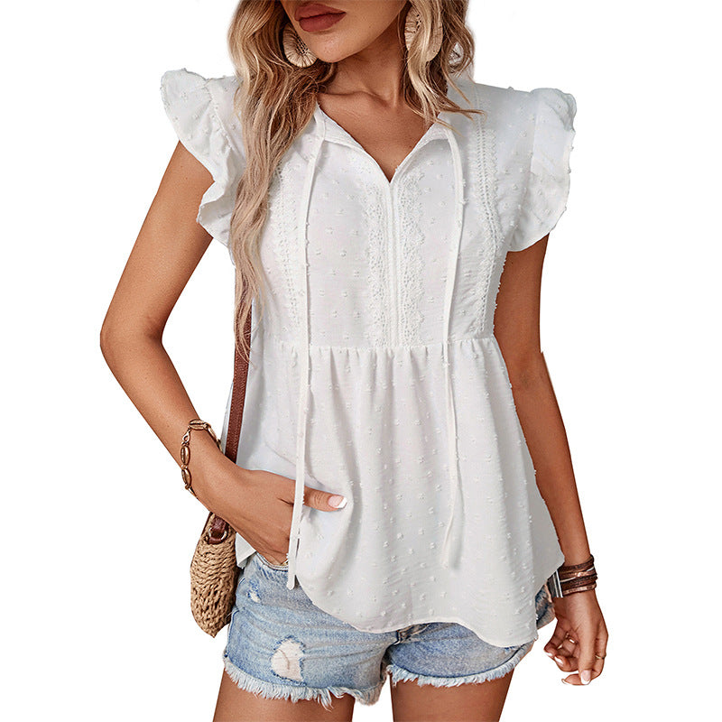 Damen Bluse mit Rüschendetails Luftig Modischer Schnitt Norvielle
