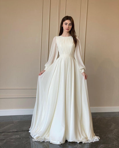 Damen Maxi-Kleid Langärmlig Spitze