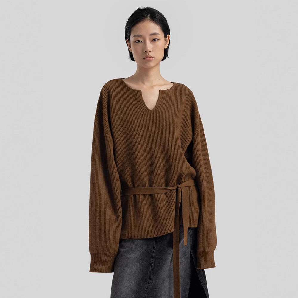Damen Strickoberteil V-Ausschnitt Norvielle - Norvielle