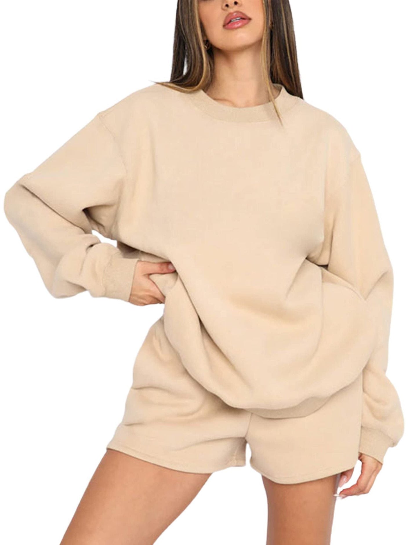Damen Sweater-Shorts-Set Freizeit Norvielle