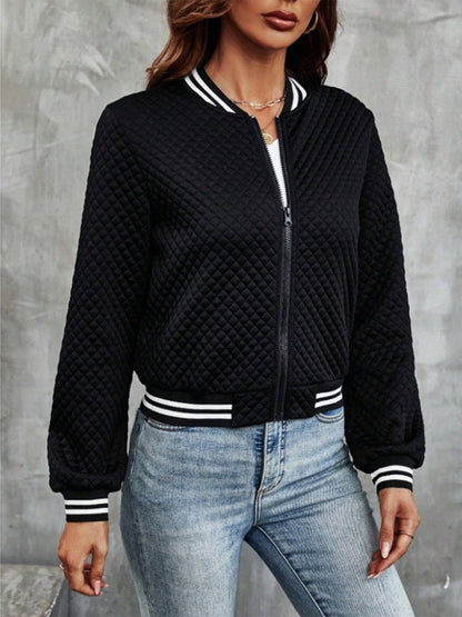 Damen Steppjacke Sportlich Kontrastärmlinge Norvielle