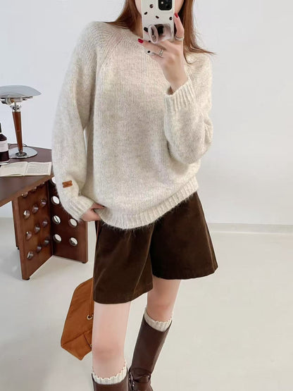 Damen Strickpullover Weich Lässiger Schnitt Norvielle