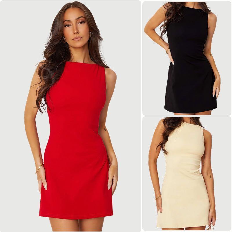 Damen Mini-Kleid Asymmetrischer Schnitt Norvielle - Norvielle