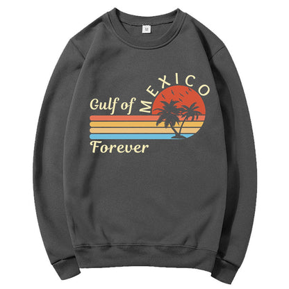 Damen Sweatshirt Tropisches Grafikdesign Baumwolle Modern