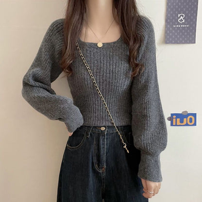 Damen Strickpullover Weitärmlig Norvielle