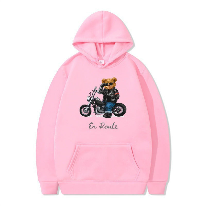 Damen Kapuzenpullover Bärenmotiv Lässig Norvielle