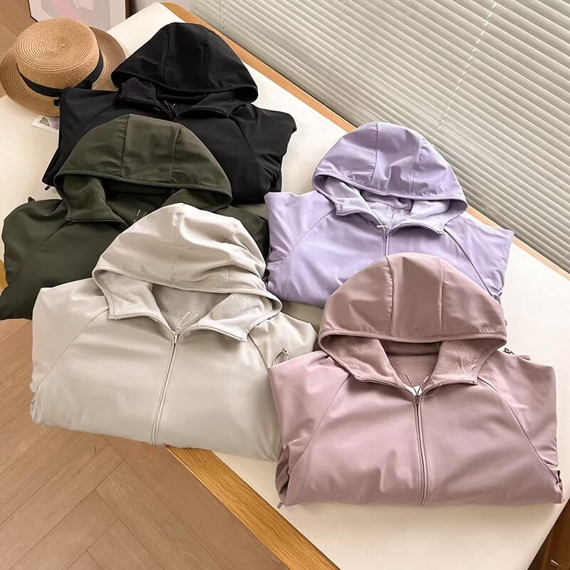 Damen Fleecejacke Mit Kapuze Norvielle