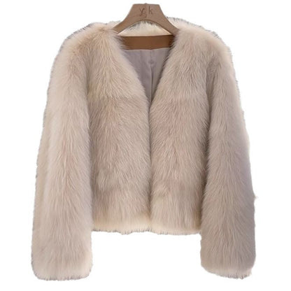Damen Kunstfelljacke Elegantes Design