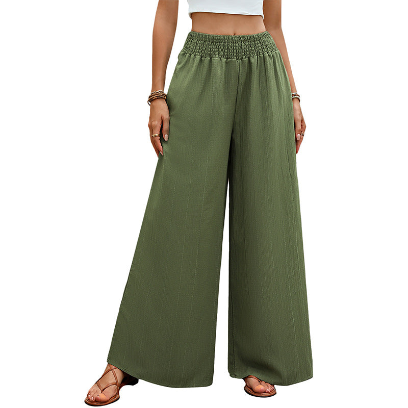 Damen Sommerhose Elastischer Bund Komfortschnitt Beige