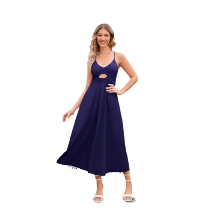 Damen Maxikleid Cut-Out Fließend Norvielle