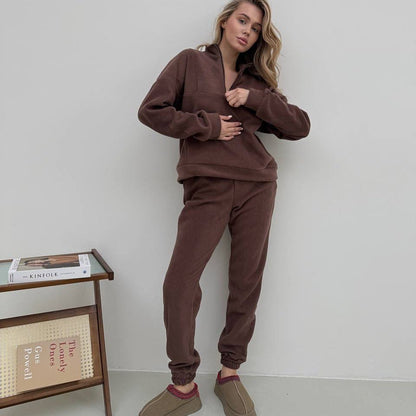 Damen Fleecejacke Jogginghose Set Norvielle