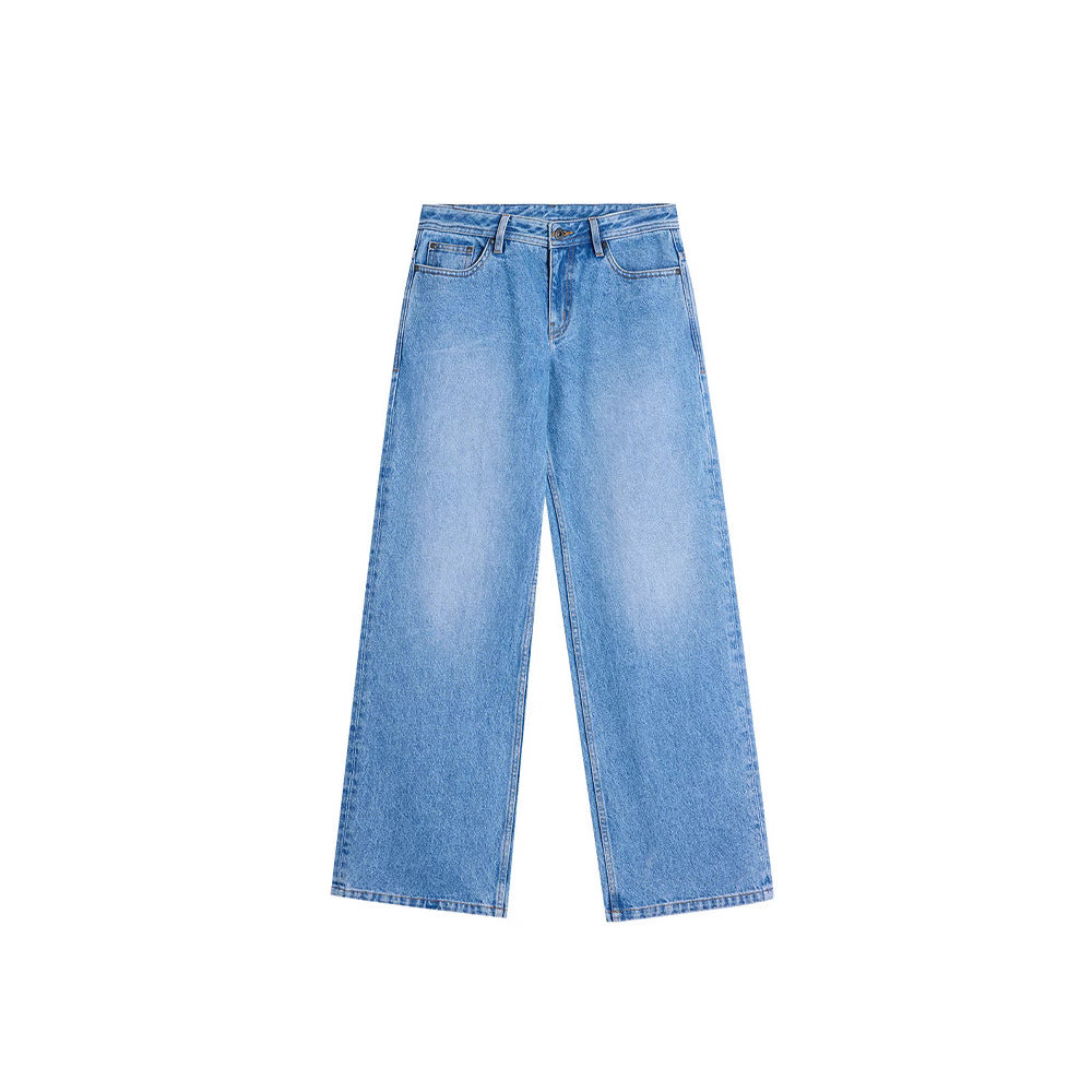 Damen Weite Denim-Jeans Lässiger Schnitt
