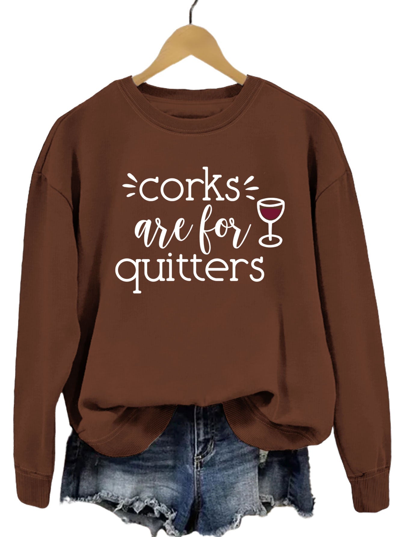 Damen Sweatshirt Lässiger Schnitt Mit Kreativem Spruch Norvielle