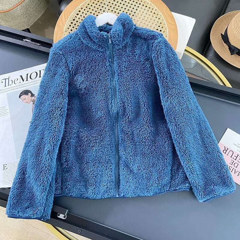 Damen Fleecejacke Weiches Innenfutter Hochkragen Norvielle