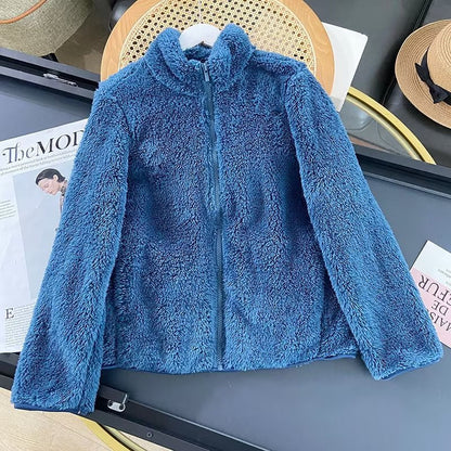 Damen Fleecejacke Weiches Innenfutter Hochkragen Norvielle