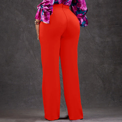 Damen High-Waist-Hosen Norvielle Elegantes Design