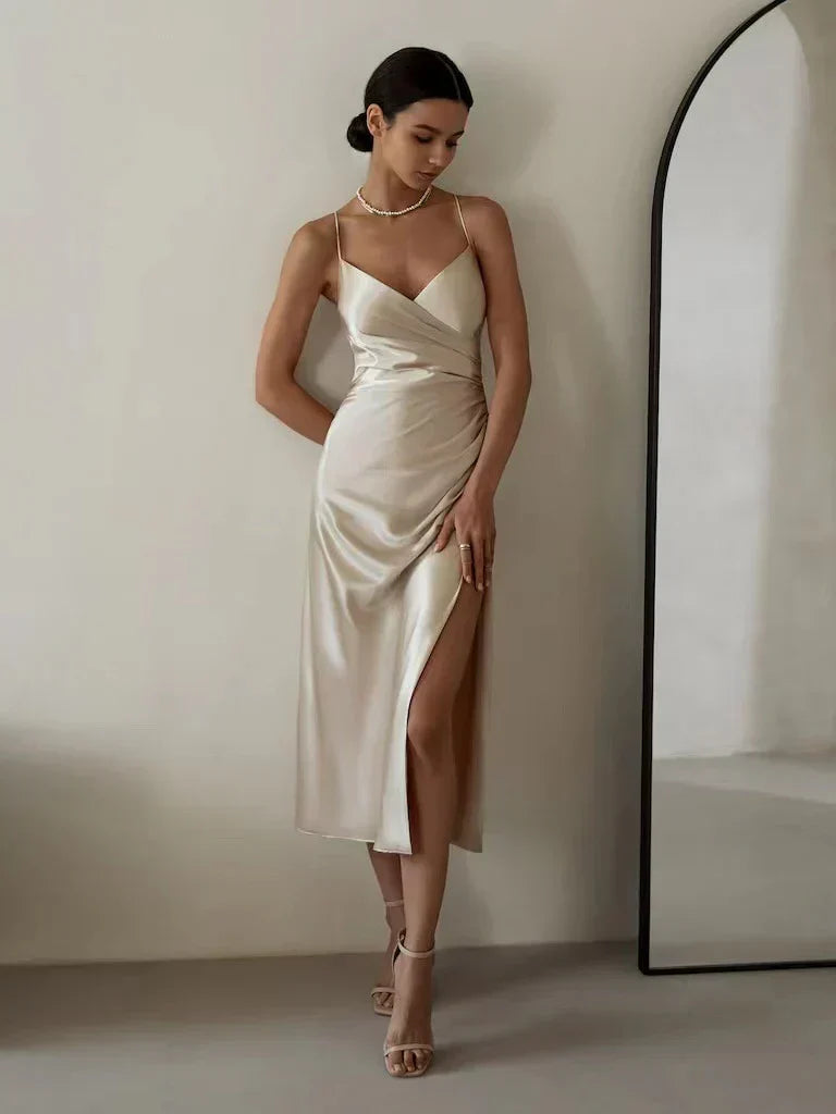 Damen Trägerloses Modekleid