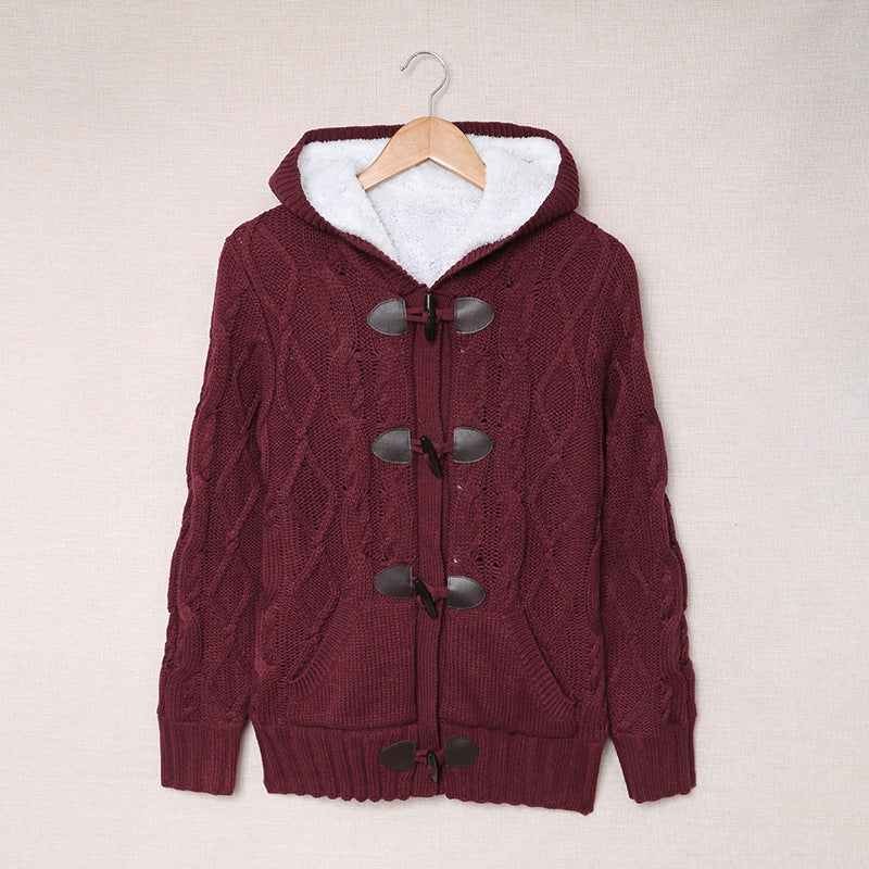 Damen Strickjacke Hochkragen Bequem Knöpfe Norvielle