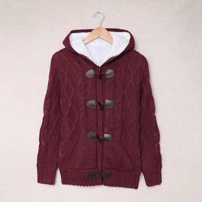 Damen Strickjacke Hochkragen Bequem Knöpfe Norvielle