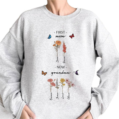 Damen Sweatshirt Floraler Druck Inspirierender Schriftzug Norvielle