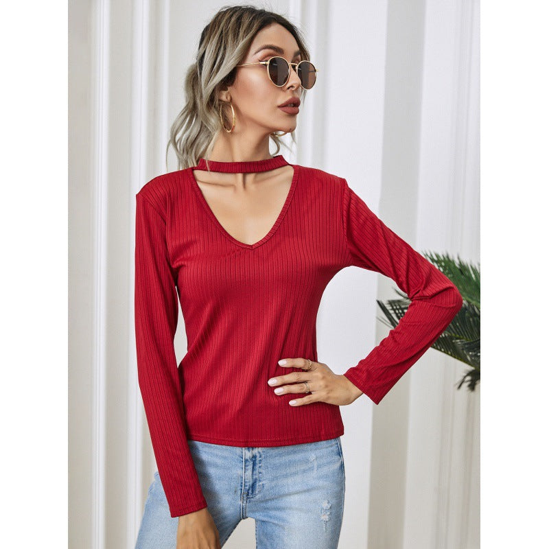 Damen Langarm Bodysuit V-Ausschnitt Schmal Norvielle - Norvielle