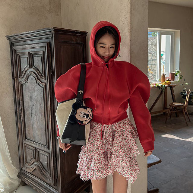 Damen Hoodie Lässig Voluminöse Ärmel Norvielle