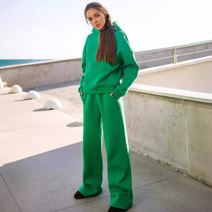Damen Kapuzenpullover mit weiten Hosen Norvielle