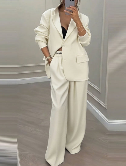 Damen Oversized Blazer-Set mit Anzughose Elegant