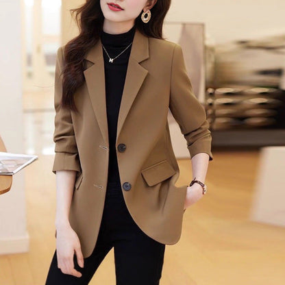 Damen Blazer Klassischer Schnitt Elegantes Design Schwarz Norvielle - Norvielle