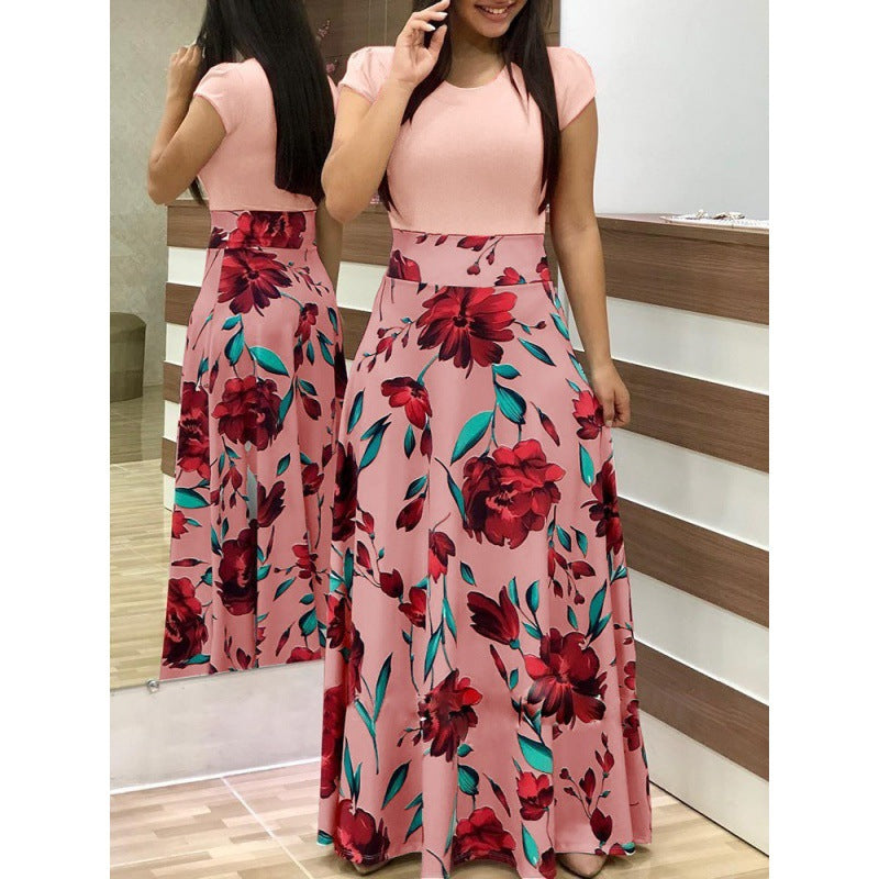 Damen Maxirock Floralmuster Elastischer Bund Norvielle