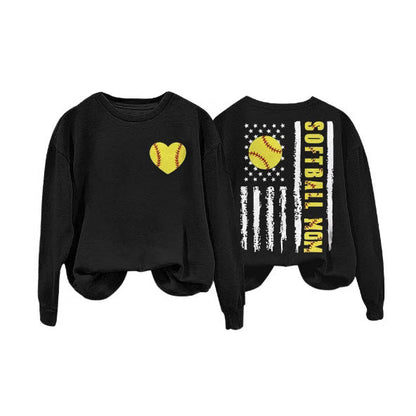 Damen Sweatshirt Softball-Design Norvielle