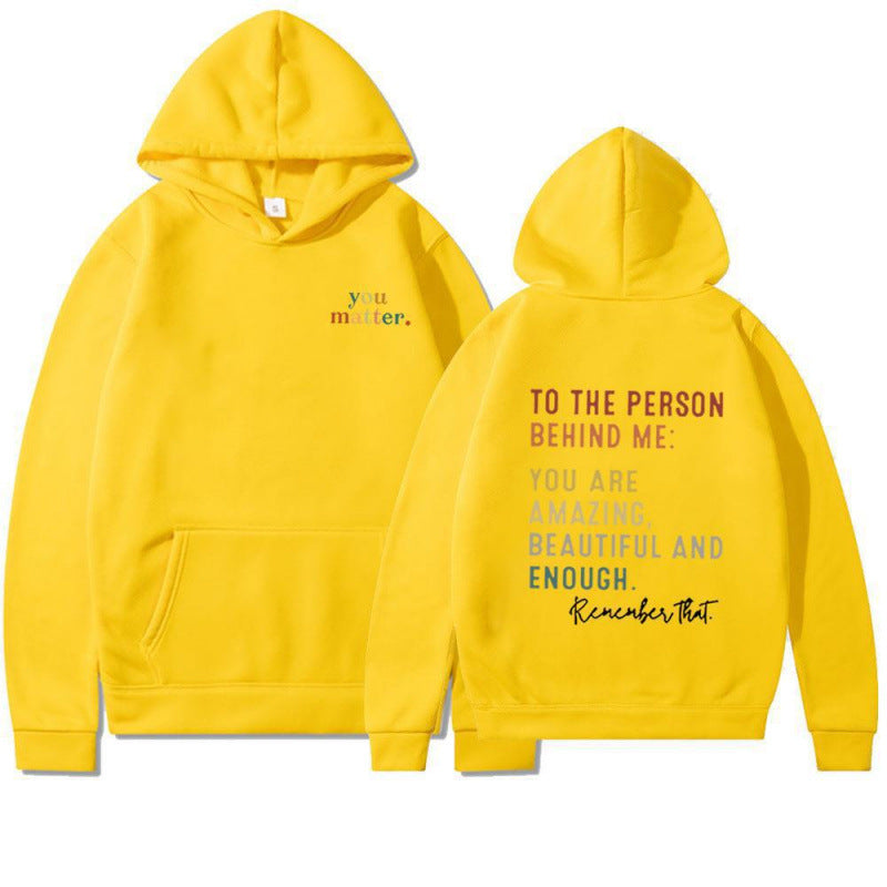 Damen Kapuzenpullover Motivierender Schriftzug