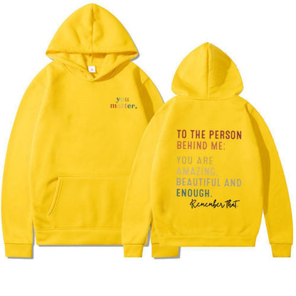 Damen Kapuzenpullover Motivierender Schriftzug
