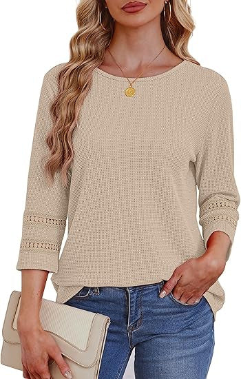 Damen Longsleeve-Oberteil Spitzen-Details Norvielle