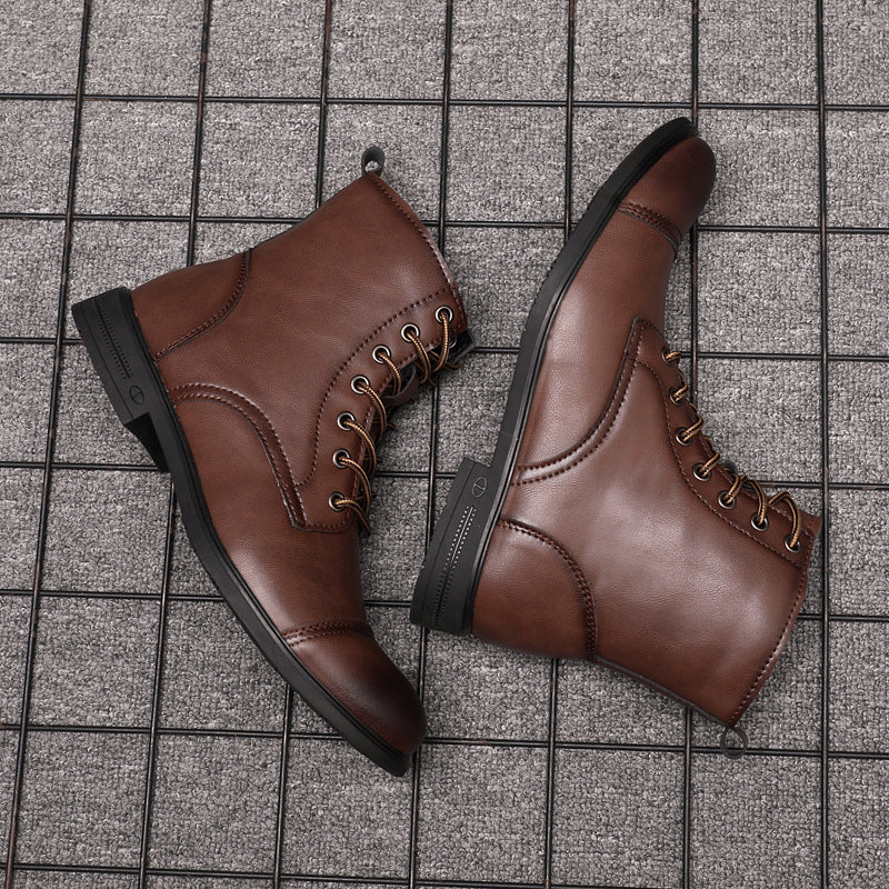 Herren Stiefel Schnürfront Durchgehende Schafthöhe