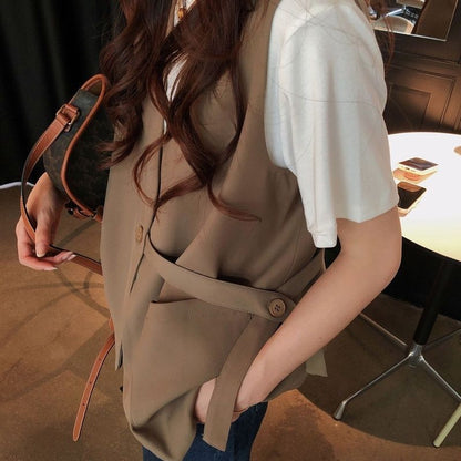 Damen Wickelbluse Kurzärmlig Norvielle