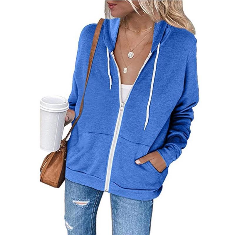 Damen Kapuzenpullover Leicht Atmungsaktives Material Taschen