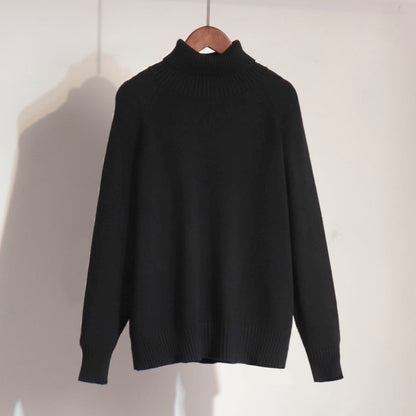 Damen Strickpullover Hochkragen Lässig Norvielle