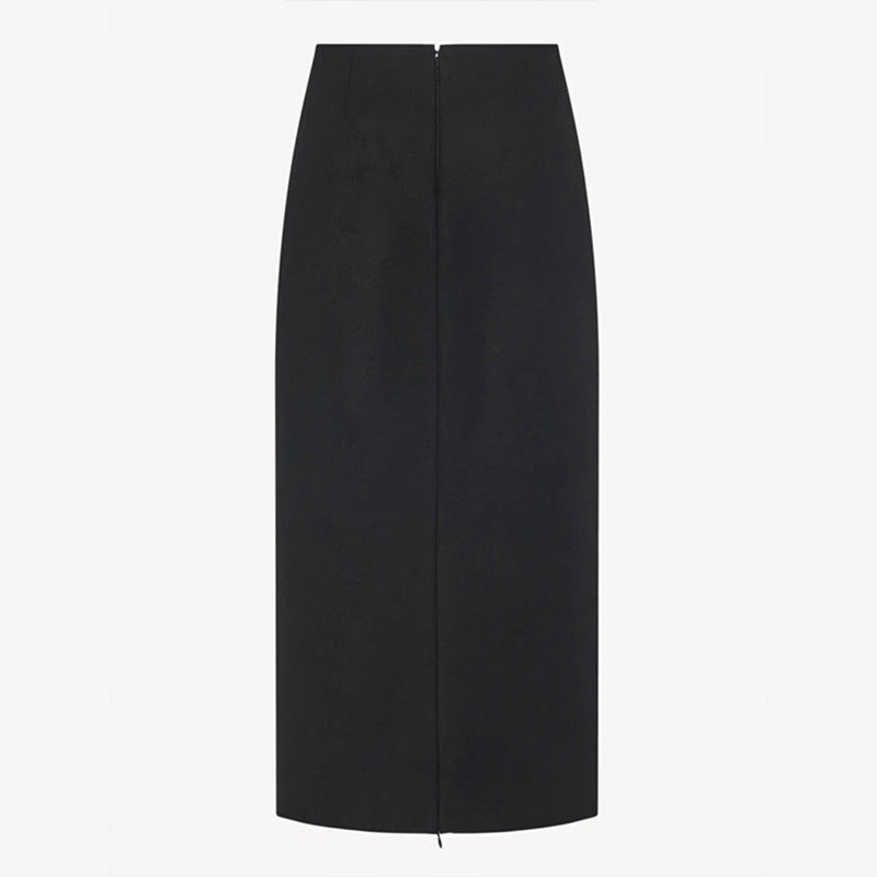 Damen Maxirock Elegantes Design Hochtaillierter Bund