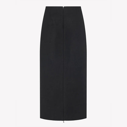 Damen Maxirock Elegantes Design Hochtaillierter Bund