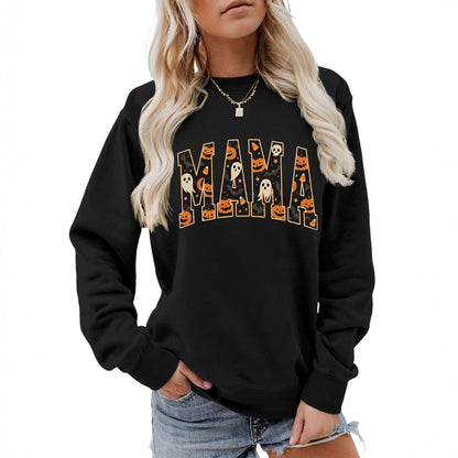 Damen Sweatshirt Halloween-Design Baumwolle Bequem
