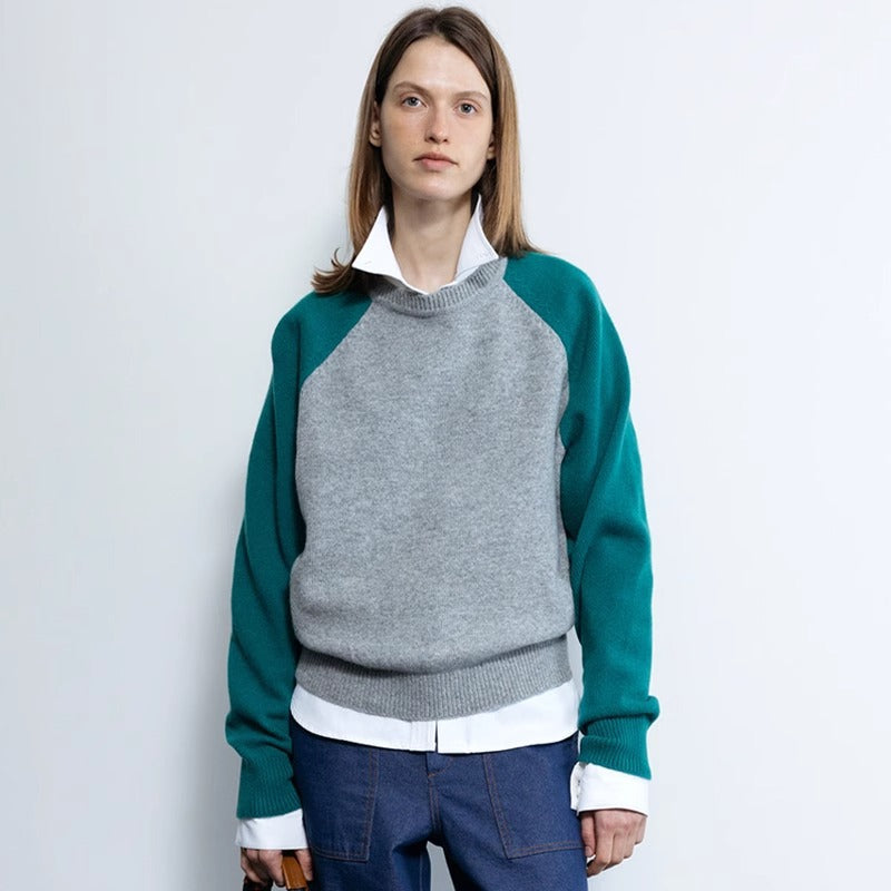 Damen Strickpullover Raglanärmel Norvielle