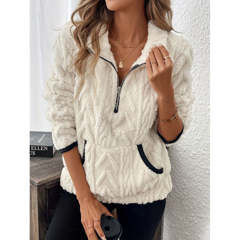 Damen Fleecepullover Norvielle Weich Grau