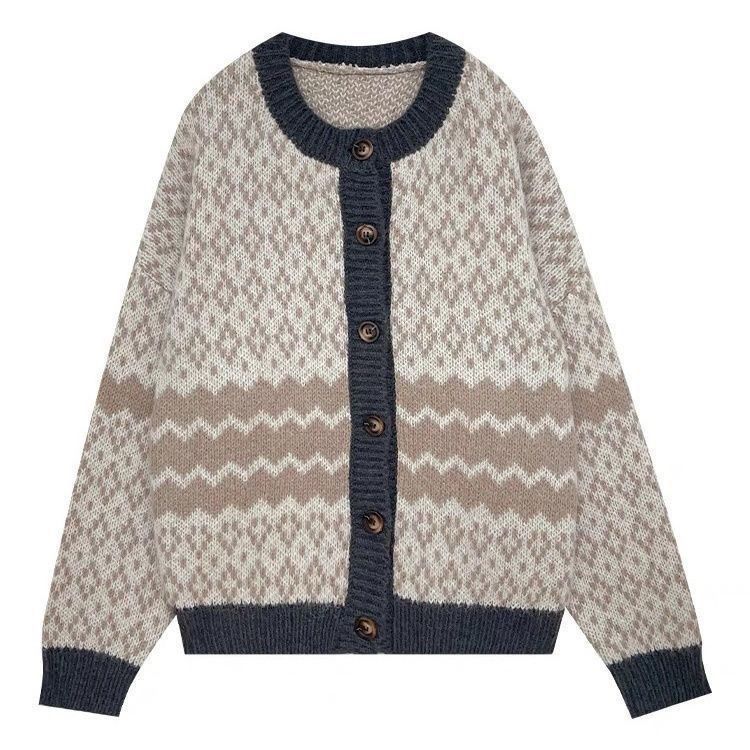 Damen Strickjacke Norweger-Stil Norvielle