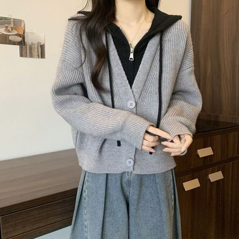 Damen Wickeljacke mit Kapuze Norvielle