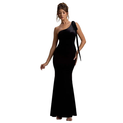 Damen Maxikleid Schulterfrei schmal Norvielle