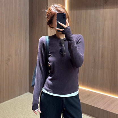 Damen Langarmshirt Norvielle Leicht Baumwolle