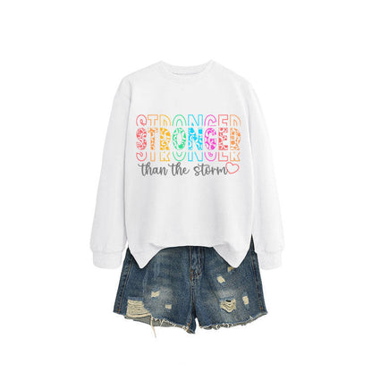 Damen Sweatshirt Lässiger Schnitt Motivierender Schriftzug Norvielle