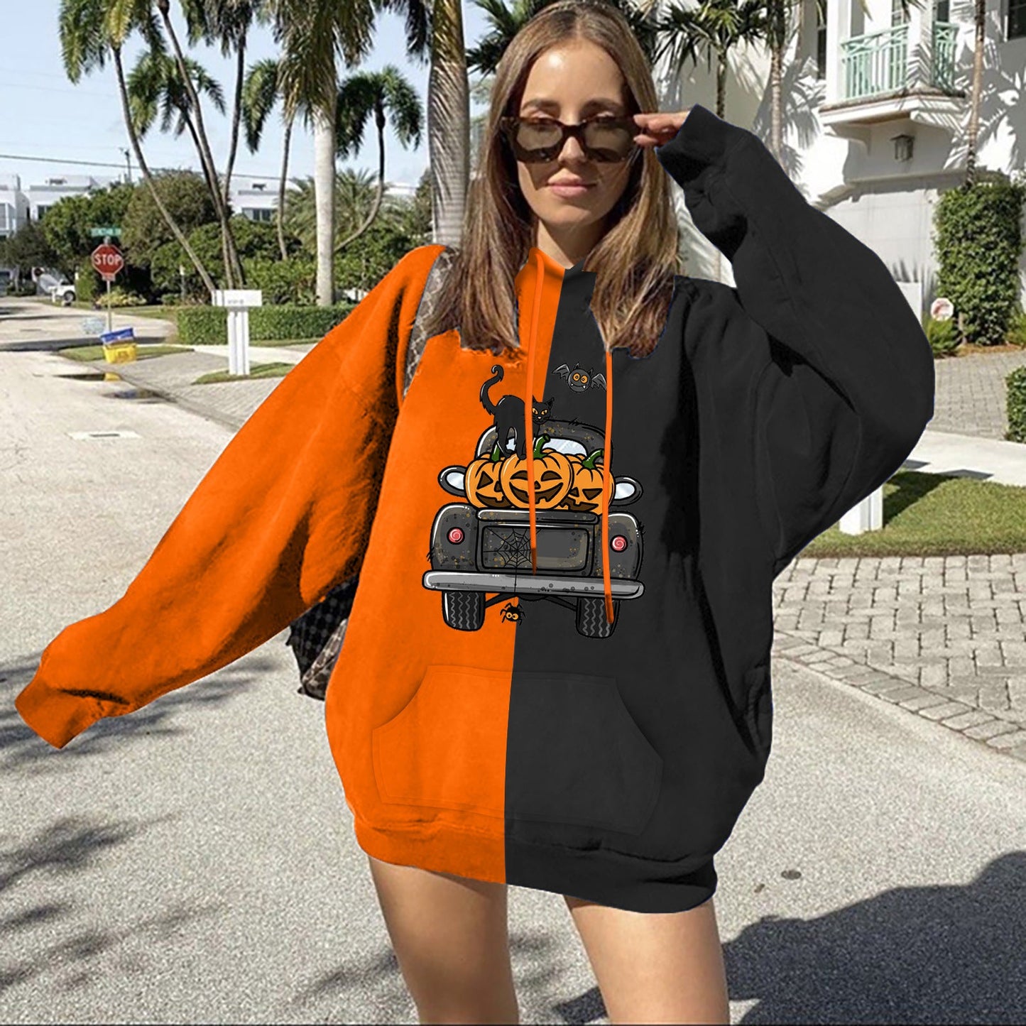Damen Kapuzenpullover Halloween-Motiv Norvielle - Norvielle
